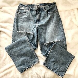 Abercrombie & Fitch Light Blue Distressed Boyfriend Jeans